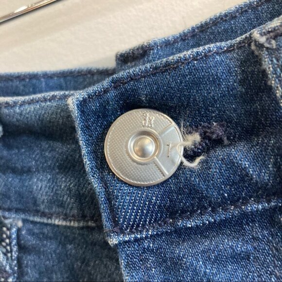 3x1 NYC Sz 25 High  Rise Buttonfly Raw Hem Distressed Jean Shorts - Picture 4 of 11